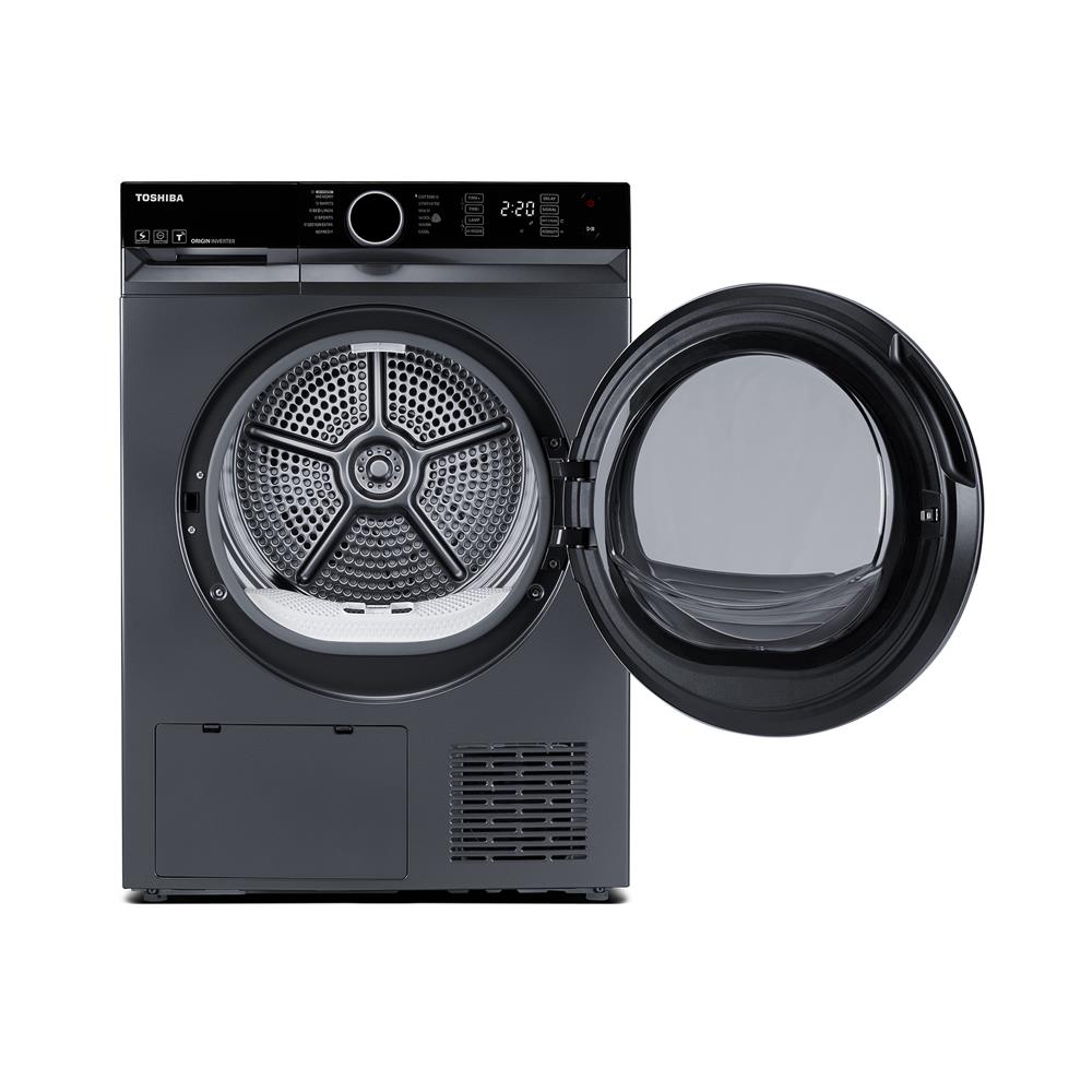 เครื่องอบผ้าฝาหน้า TOSHIBA TD-BP110GHT(MG) 10 กก. HEAT PUMP สีเทา