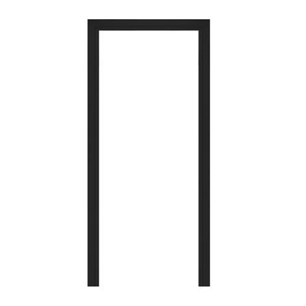 วงกบประตูโพลีสไตรีน LINEDEKOR 90x200 ซม. สีดำ_0