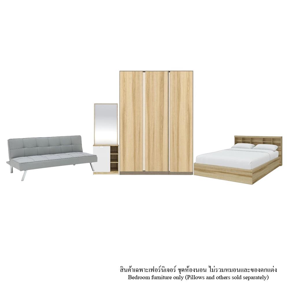 ชุดห้องนอน 5 ฟุต KONCEPT 19242248 สีลินด์เบิร์กโอ๊ค