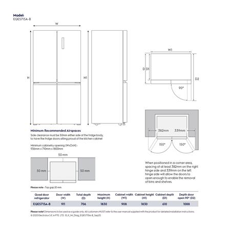 ตู้เย็น MULTI DOOR ELECTROLUX EQE5715A-B 20 คิว กระจกดำ_6