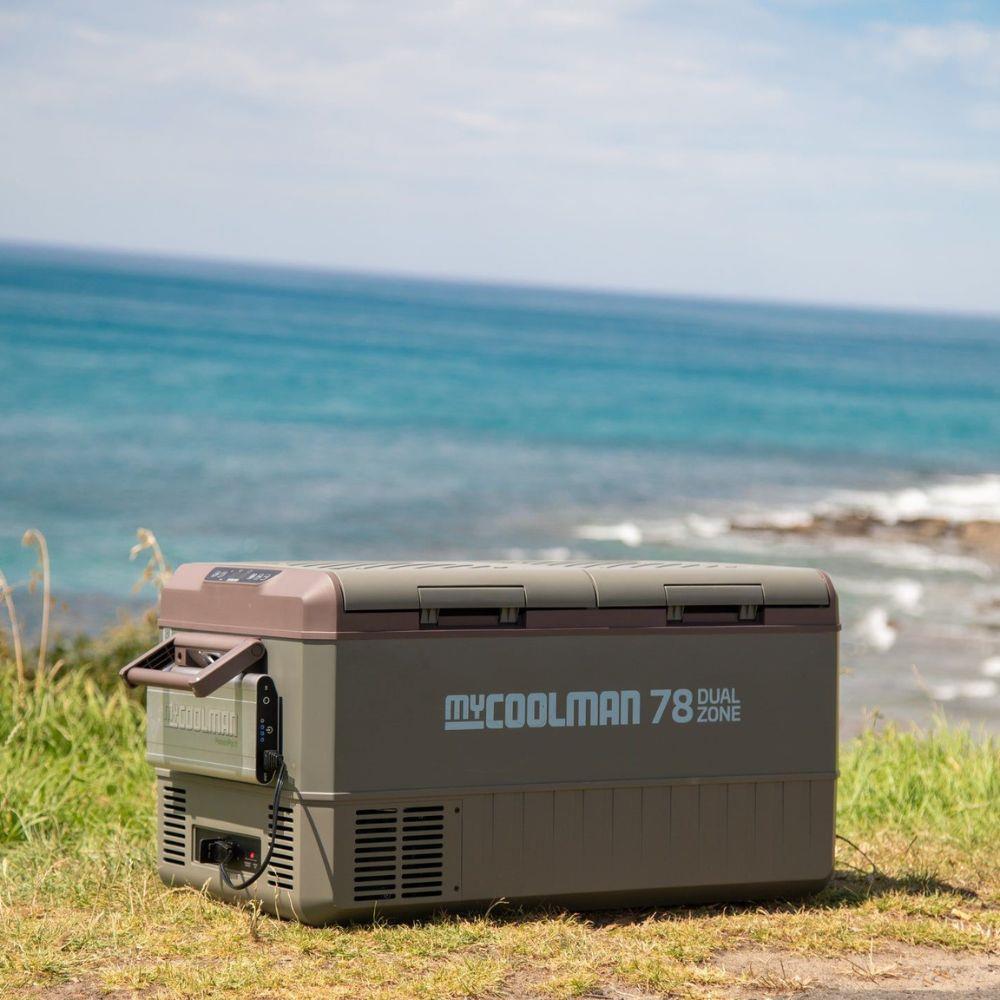 ตู้แช่แข็งพกพา MYCOOLMAN MCMR78DZ 78 ลิตร สีเขียว/น้ำตาล