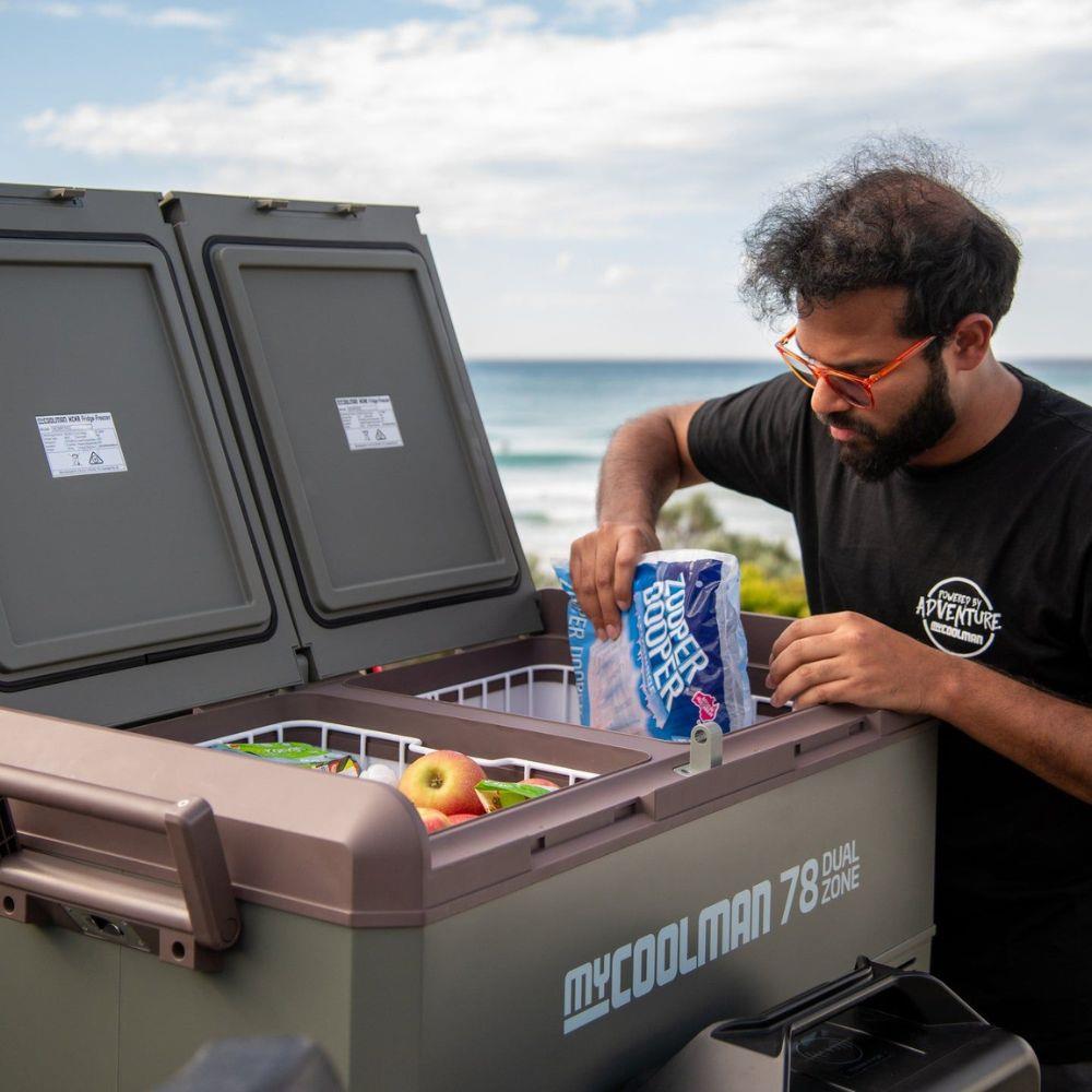 ตู้แช่แข็งพกพา MYCOOLMAN MCMR78DZ 78 ลิตร สีเขียว/น้ำตาล