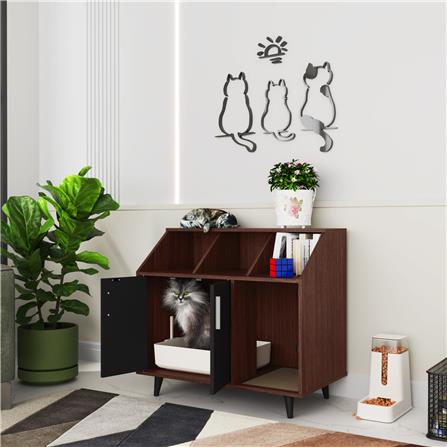 ตู้เตี้ย บานผสม TOMATO CATZ TC-CC-AC-01 84 ซม. สีวอลนัท_2