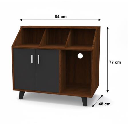 ตู้เตี้ย บานผสม TOMATO CATZ TC-CC-AC-01 84 ซม. สีวอลนัท_5