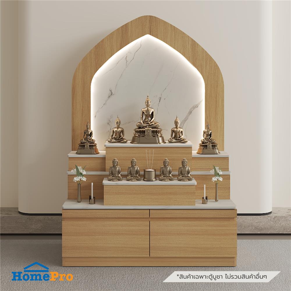 ตู้พระ FURDINI AURA 120 ซม. สี NATURAL OAK/ขาว