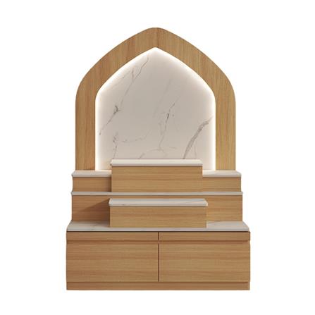 ตู้พระ FURDINI AURA 120 ซม. สี NATURAL OAK/ขาว_1