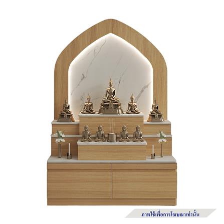 ตู้พระ FURDINI AURA 120 ซม. สี NATURAL OAK/ขาว_2