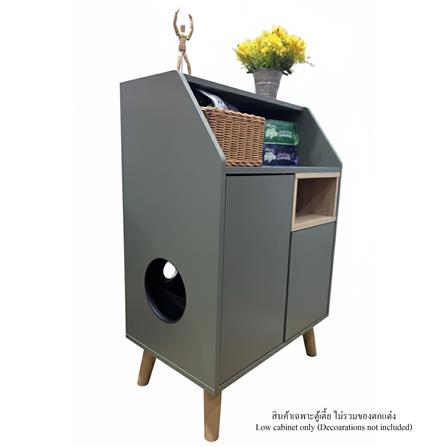 ตู้เตี้ย บานผสม TOMATO CATZ TC-CC-AL-02 62.5 ซม. สีเขียว_1