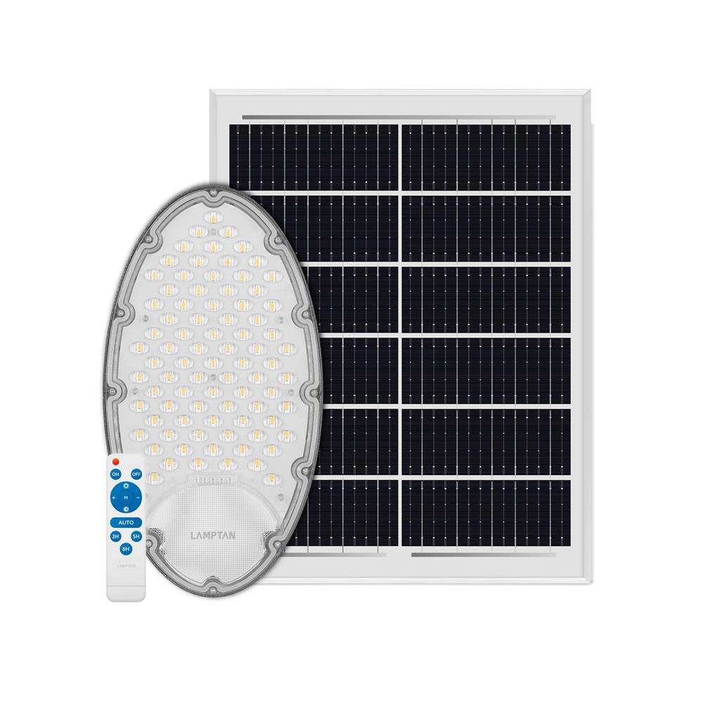 ไฟถนน SOLAR LAMPTAN RAISELIGHT 500 วัตต์ DAYLIGHT สีเทา