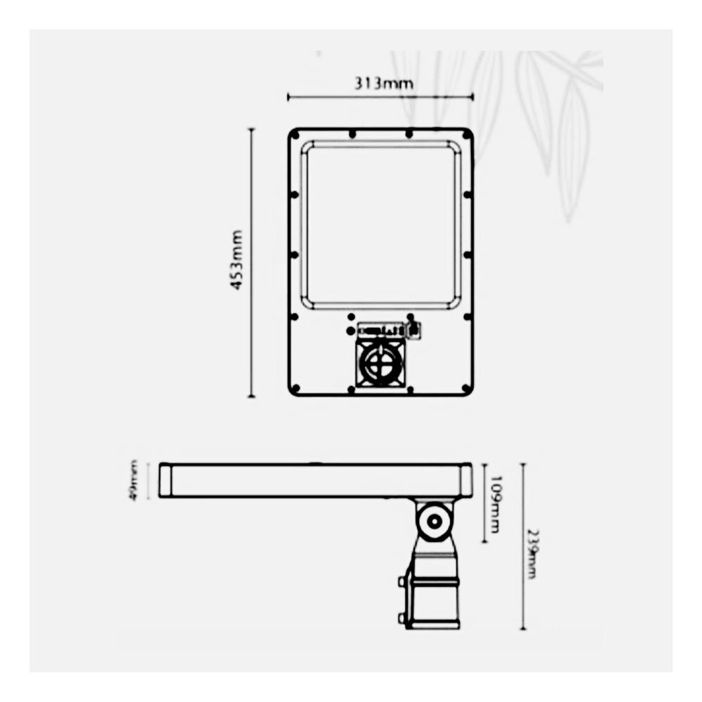ไฟถนน SOLAR LUMAX 58-00462 1,200 วัตต์ DAYLIGHT/COOL WHITE/WARM WHITE สีดำ