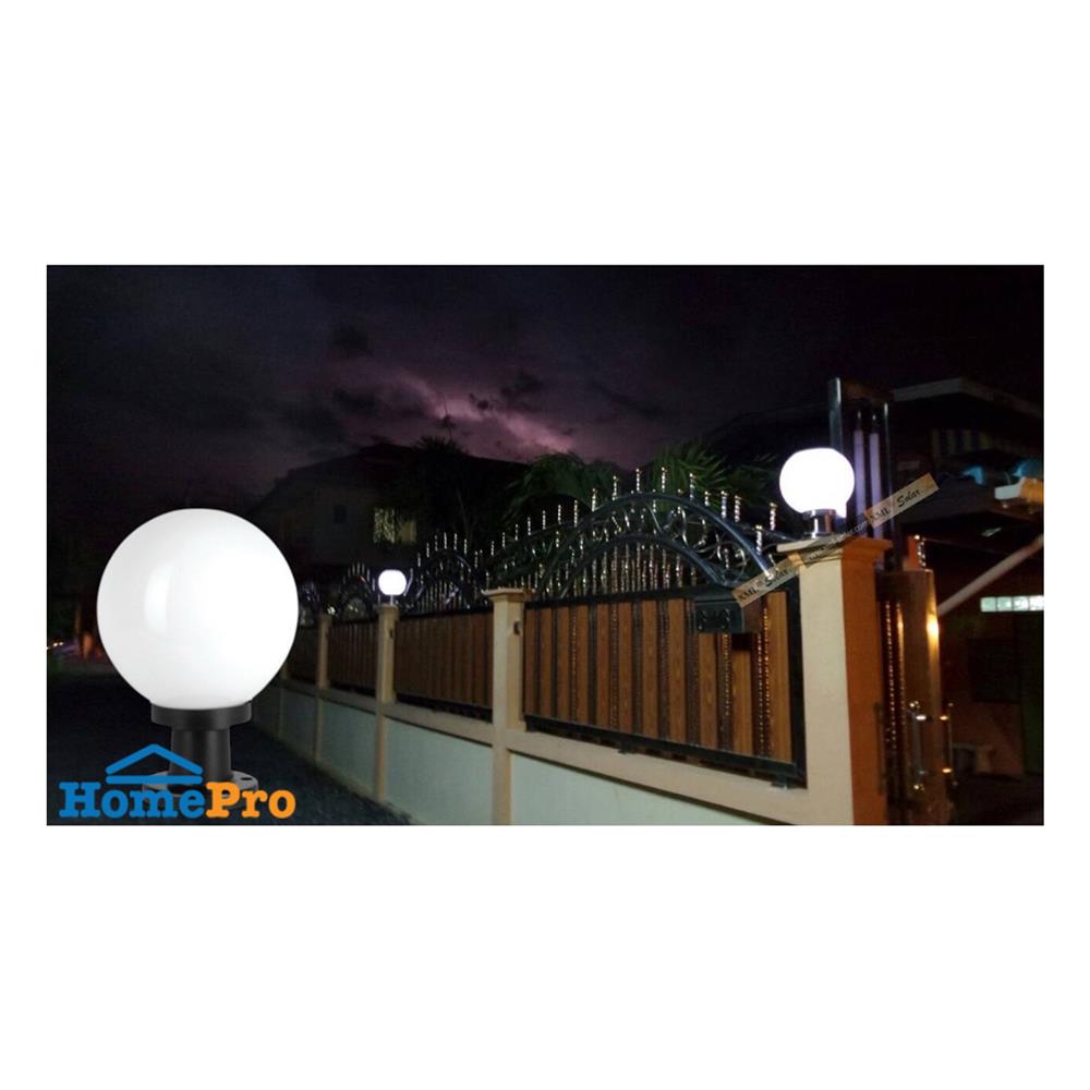 ไฟหัวเสา L&E 36-01624 สีขาว/ดำ