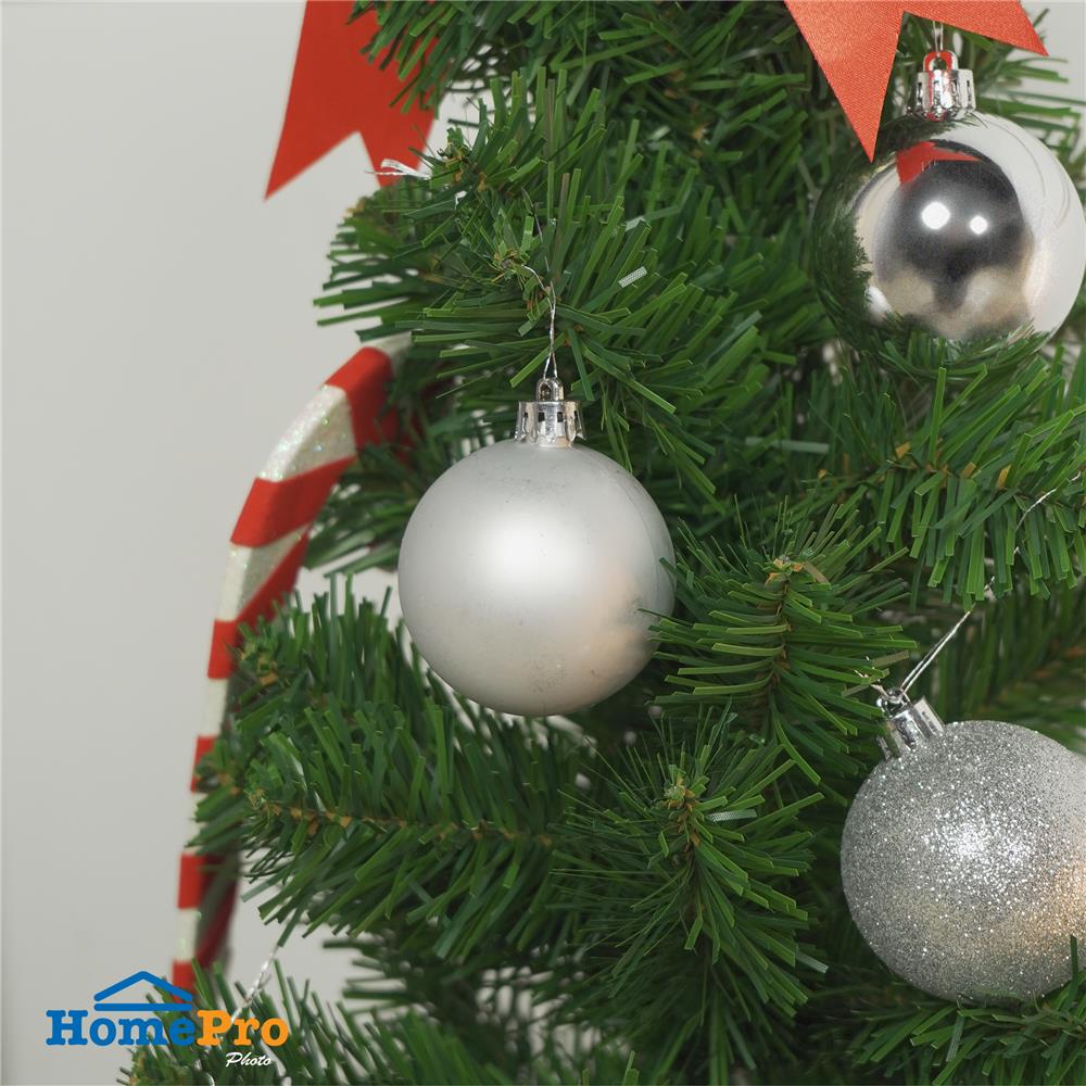 ชุดบอลตกแต่ง SNAZZ 6 ซม. สีเงิน (แพ็ก 12 ชิ้น)