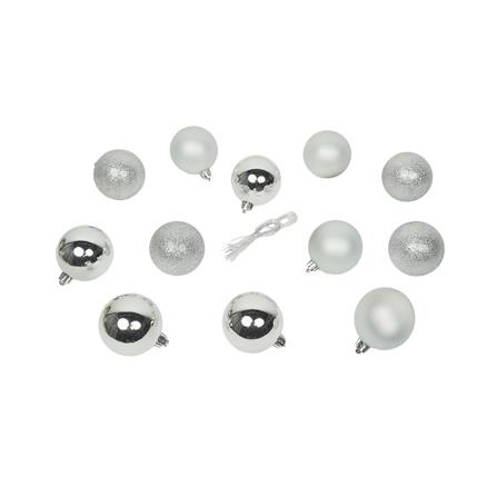 ชุดบอลตกแต่ง SNAZZ 6 ซม. สีเงิน (แพ็ก 12 ชิ้น)_0