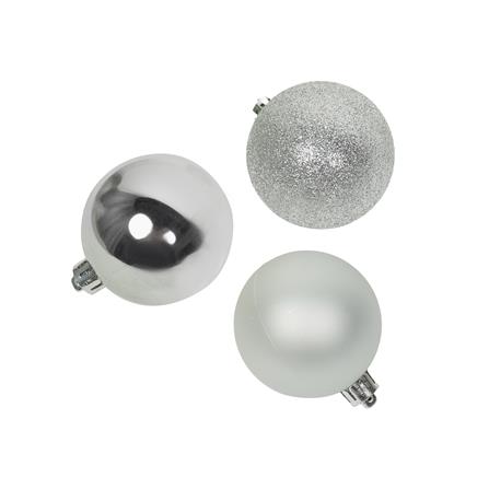 ชุดบอลตกแต่ง SNAZZ 6 ซม. สีเงิน (แพ็ก 12 ชิ้น)_1