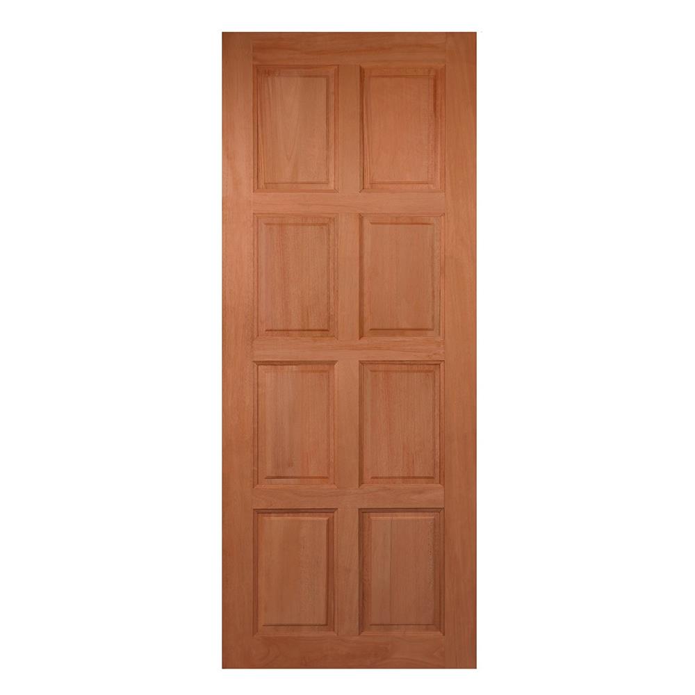 ประตูไม้เบญจพรรณ ไม่เจาะลูกบิด VK 8 ฟัก VK281 70x200 ซม. สีธรรมชาติ