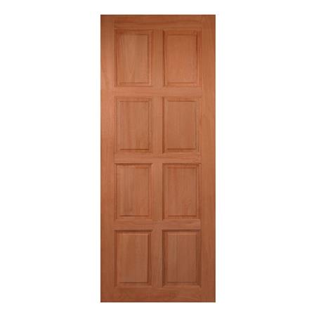 ประตูไม้เบญจพรรณ ไม่เจาะลูกบิด VK 8 ฟัก VK281 70x200 ซม. สีธรรมชาติ