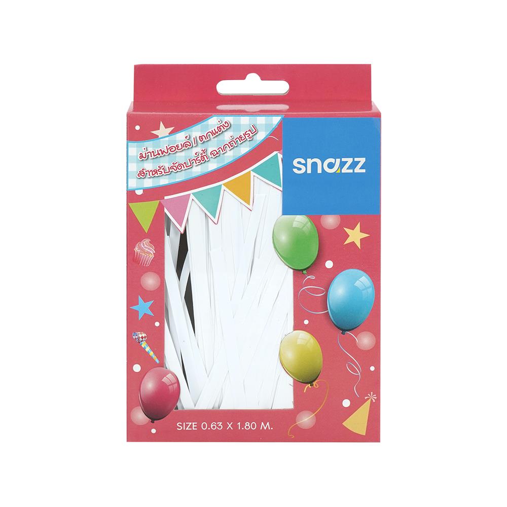 ม่านฟอยล์ตกแต่ง SNAZZ 63.5x180 ซม. สีขาว