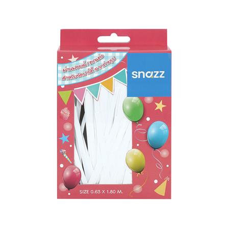ม่านฟอยล์ตกแต่ง SNAZZ 63.5x180 ซม. สีขาว_2