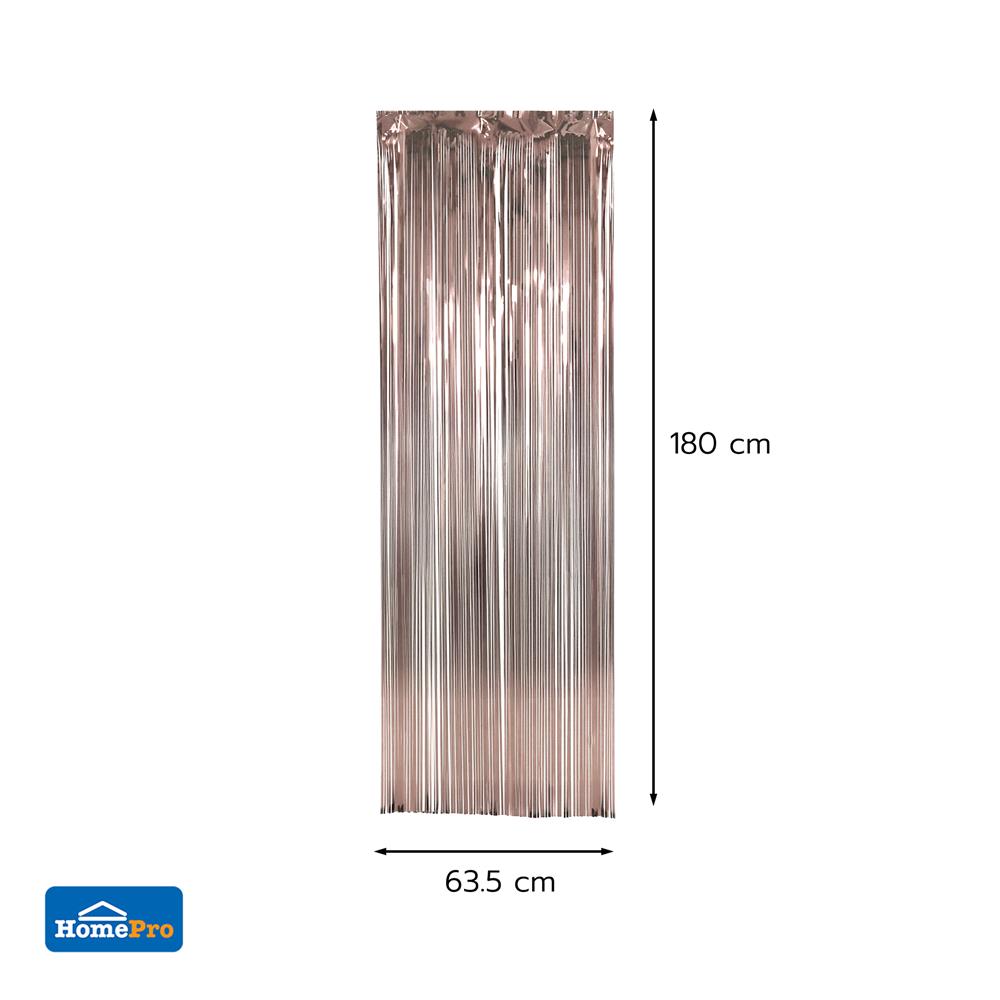 ม่านฟอยล์ตกแต่ง SNAZZ 63.5x180 ซม. สี ROSE GOLD
