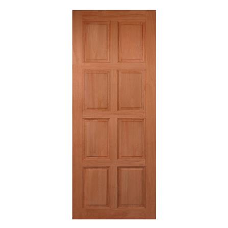 ประตูไม้เบญจพรรณ ไม่เจาะลูกบิด VK 8 ฟัก VK281 100x200 ซม. สีธรรมชาติ