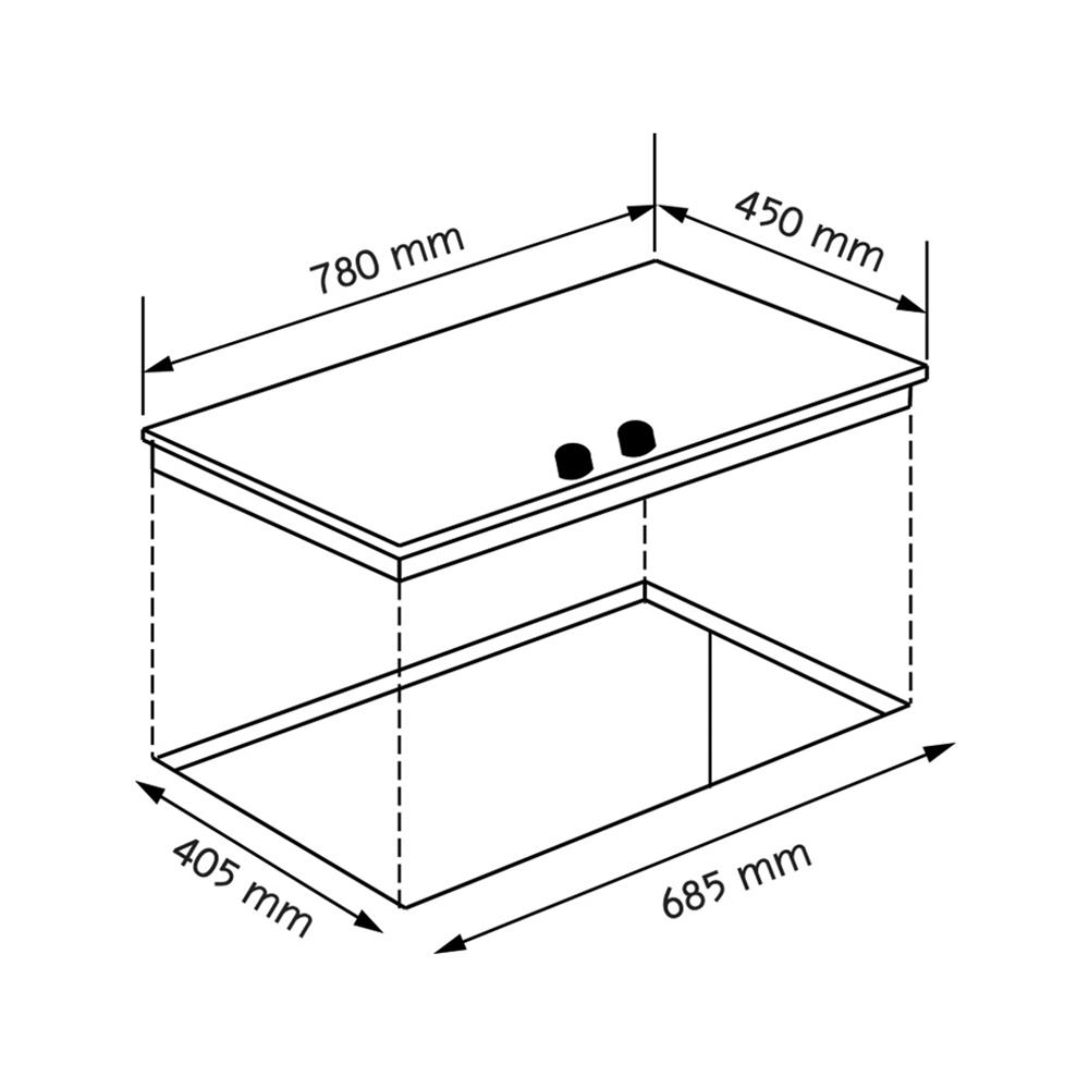 เตาฝัง+เครื่องดูดควัน AXIA BOTTEGA78-2G+C-BLACK90