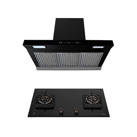 เตาฝัง+เครื่องดูดควัน AXIA BOTTEGA78-2G+C-BLACK90