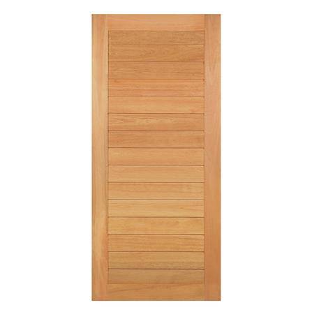 ประตูไม้สยาแดง ไม่เจาะลูกบิด VK โมเดิร์น VK128 90x200 ซม. สีธรรมชาติ_0