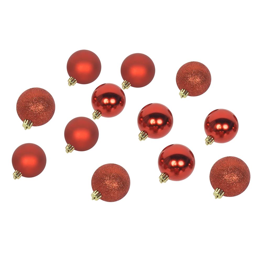 ชุดบอลตกแต่ง SNAZZ 6 ซม. สีแดง (แพ็ก 12 ชิ้น)