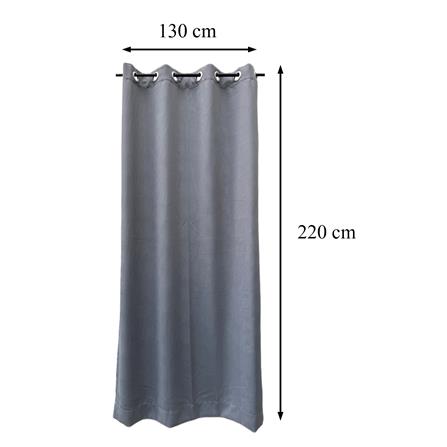 ผ้าม่าน EYELET HOME LIVING STYLE TRACE UV 130x160 ซม. สีเทา_5