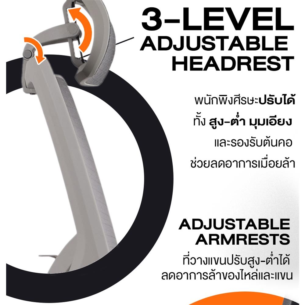 เก้าอี้สุขภาพ ERGOTREND OSLO สีเทา