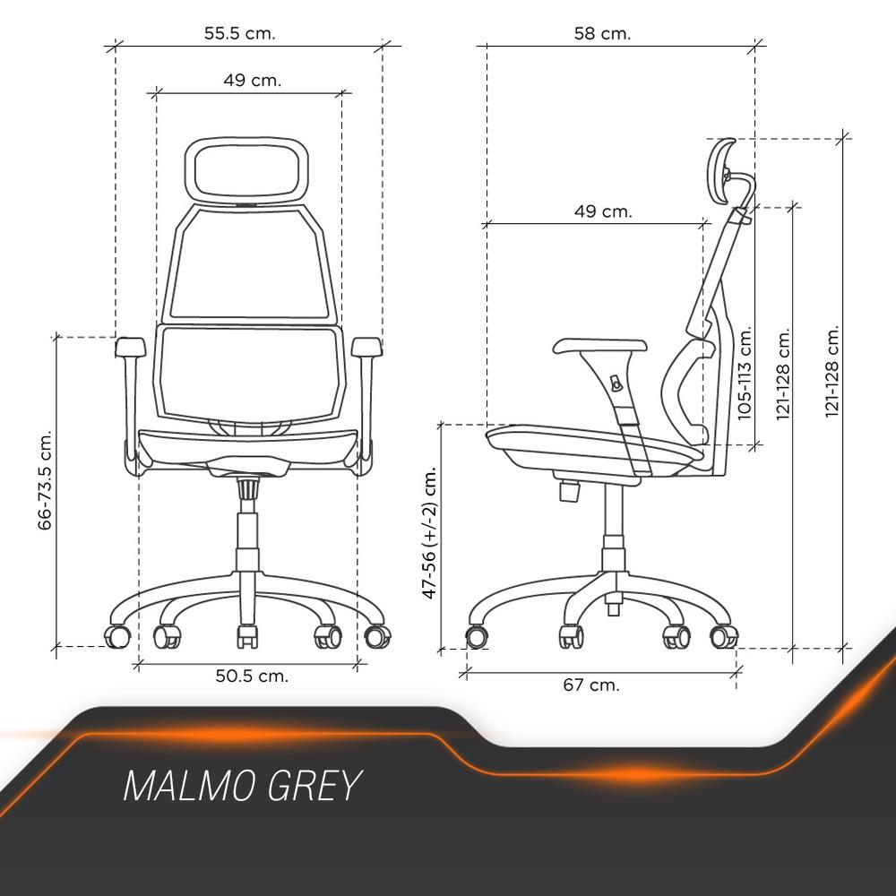 เก้าอี้สุขภาพ ERGOTREND MALMO สีเทา