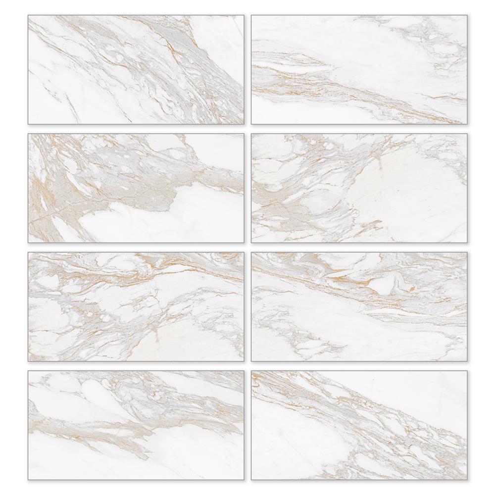 กระเบื้องพื้นพอร์ซเลน 30X60 ซม. COTTO คาลาคัตตา โกลด์ ซาติน ขาว PM 1.44 ตร.ม.