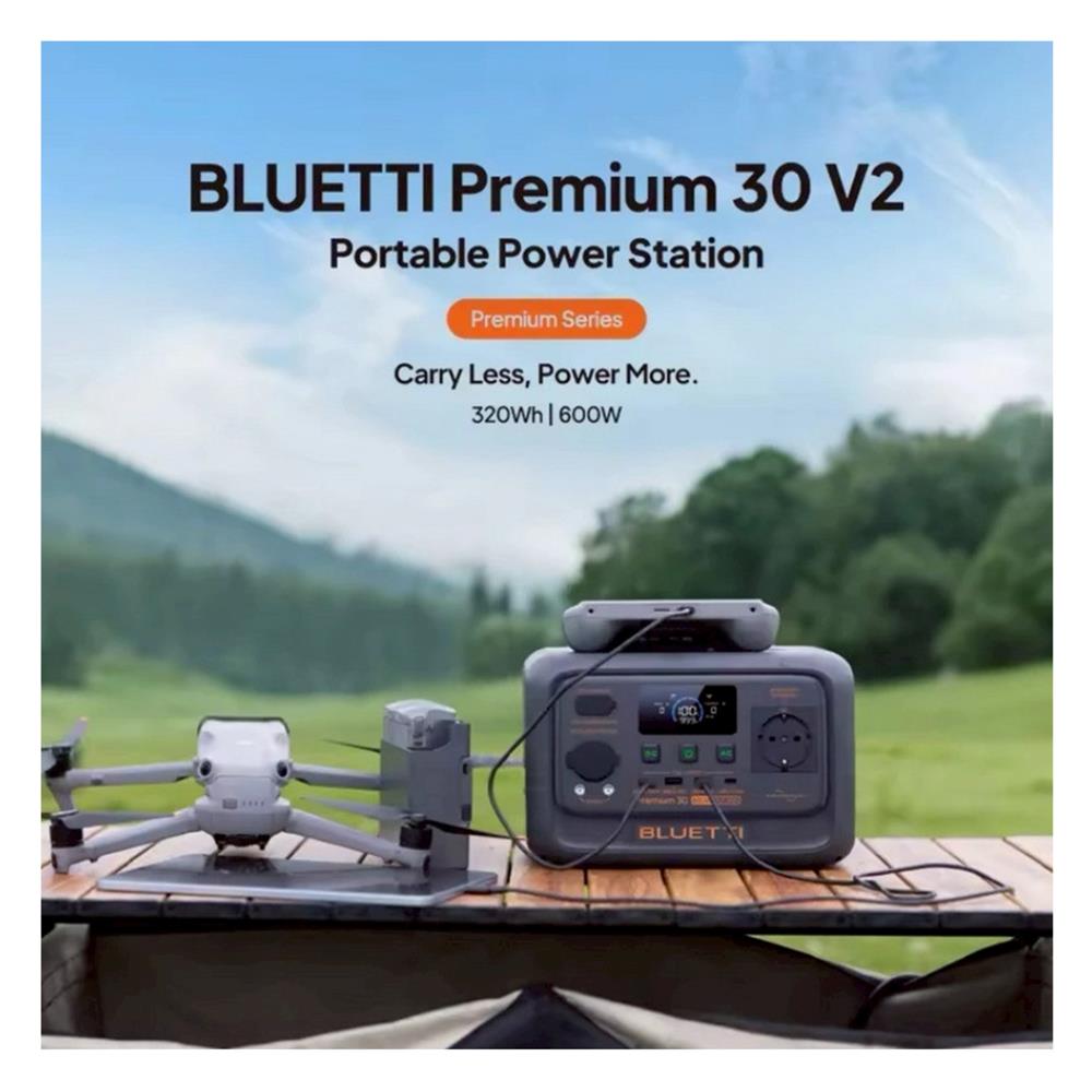 POWER BOX BLUETTI PREMIUM 30V2 600 วัตต์ สีดำ