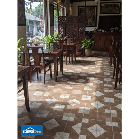 กระเบื้องพื้นพอร์ซเลน 40x40 ซม. TARA มุมไบ น้ำตาล 0.94 ตร.ม._3