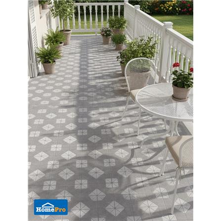 กระเบื้องพื้นพอร์ซเลน 40x40 ซม. TARA มุมไบ สีเทา 0.94 ตร.ม._1