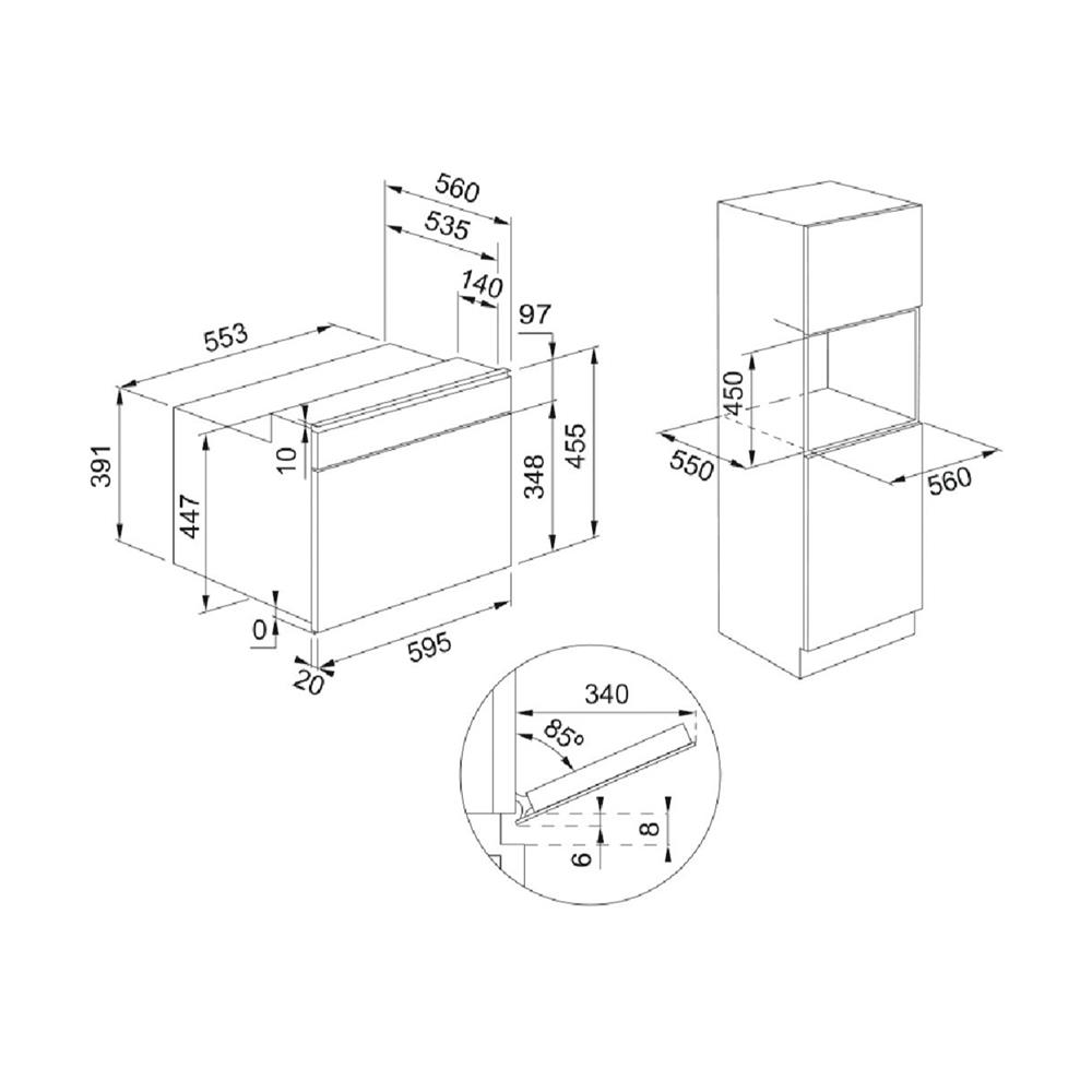 ไมโครเวฟฝัง+เตาอบฝัง FRANKE FMA 45 MW XS+FMA 97 P XS