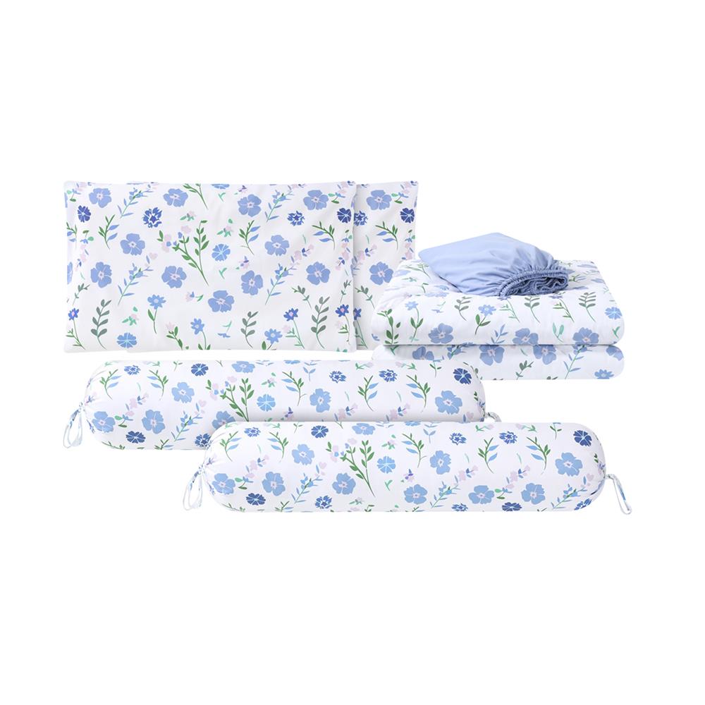 ชุดผ้าปูที่นอน 6 ฟุต (ชุด 6 ชิ้น) HOME LIVING STYLE MORNING สี BLUE