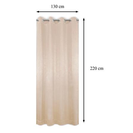 ผ้าม่าน EYELET HOME LIVING STYLE GRID UV 130x220 ซม. สีครีม_5