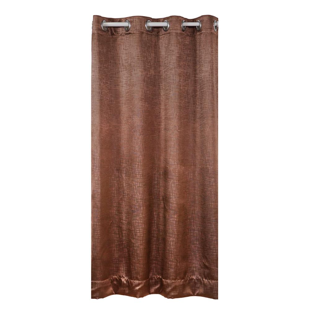 ผ้าม่าน EYELET HOME LIVING STYLE GRID UV 130x160 ซม. สีน้ำตาล