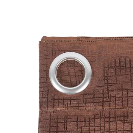 ผ้าม่าน EYELET HOME LIVING STYLE GRID UV 130x160 ซม. สีน้ำตาล_1