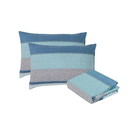 ชุดผ้าปูที่นอน 5 ฟุต (ชุด 3 ชิ้น) HOME LIVING STYLE AXIS สี BLUE_1