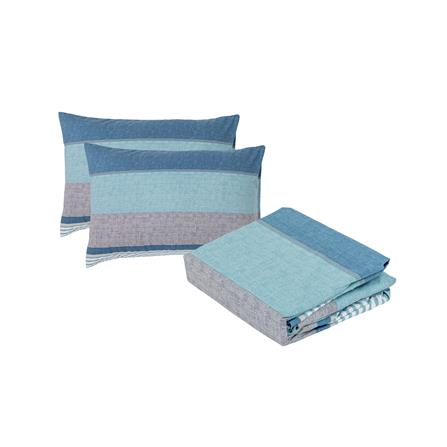 ชุดผ้าปูที่นอน 6 ฟุต (ชุด 3 ชิ้น) HOME LIVING STYLE AXIS สี BLUE_1