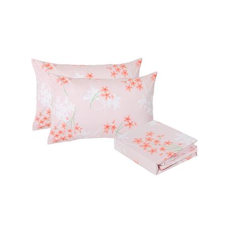 ชุดผ้าปูที่นอน 6 ฟุต (ชุด 3 ชิ้น) HOME LIVING STYLE CHIFFON สี PINK_1