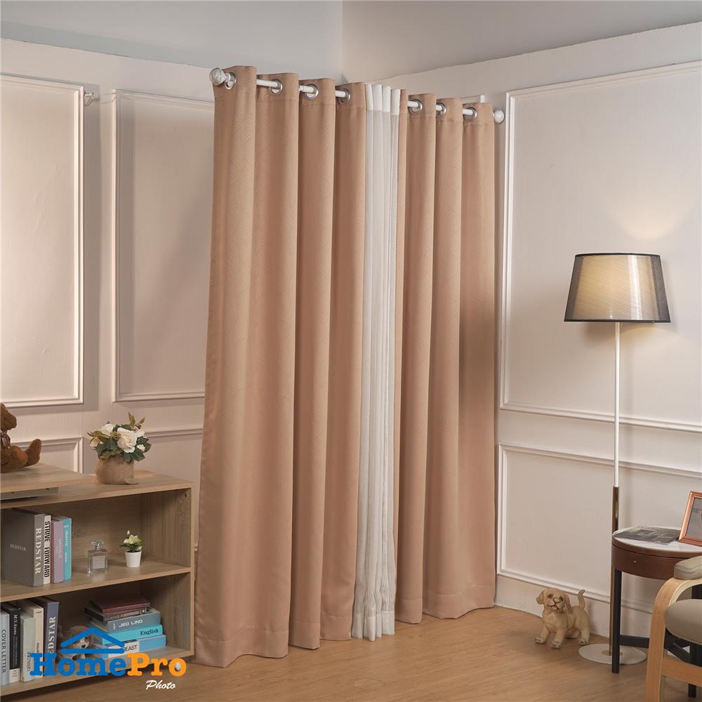 ผ้าม่าน EYELET HOME LIVING STYLE TRACE UV 130x220 ซม. สีน้ำตาล