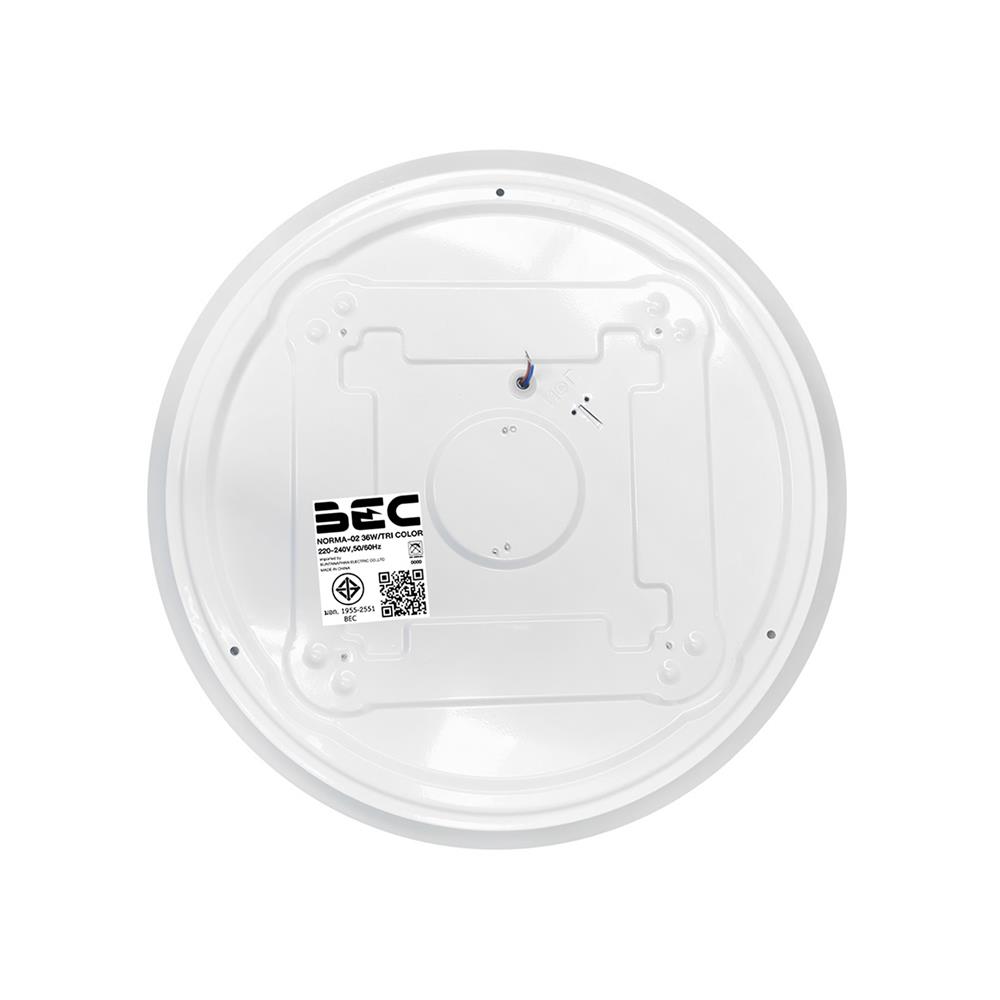 ไฟเพดาน LED BEC NORMA-02 15 นิ้ว 36 วัตต์ DAYLIGHT/COOL WHITE/WARM WHITE สีขาว