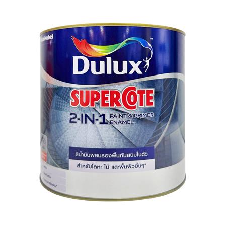 สีน้ำมันผสมรองพื้น ชนิดด้าน DULUX SUPERCOTE 2-IN-1 F1004 สีเทา 3 ลิตร_0