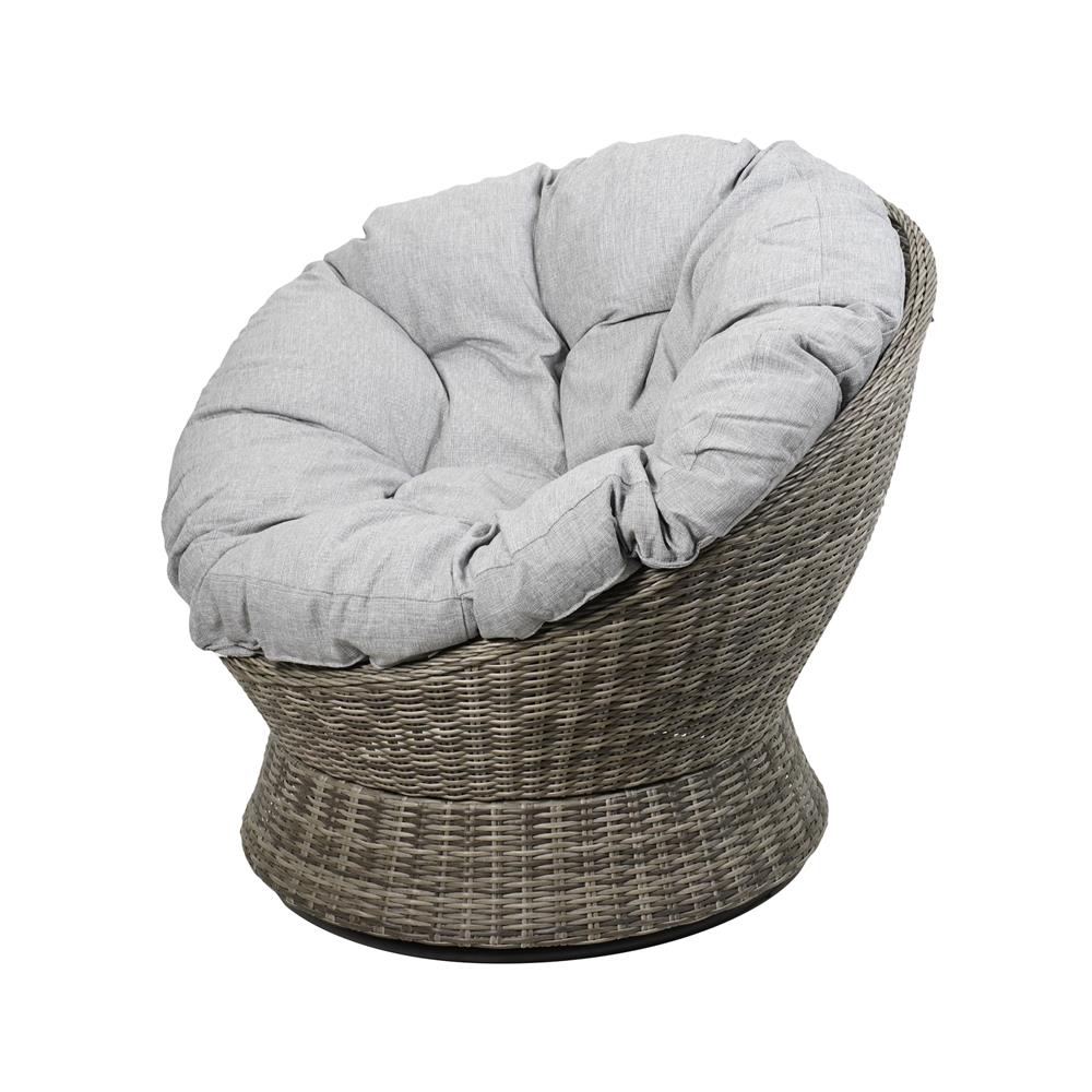 เก้าอี้พักผ่อนหวายเทียม SPRING NERINA สีเทา