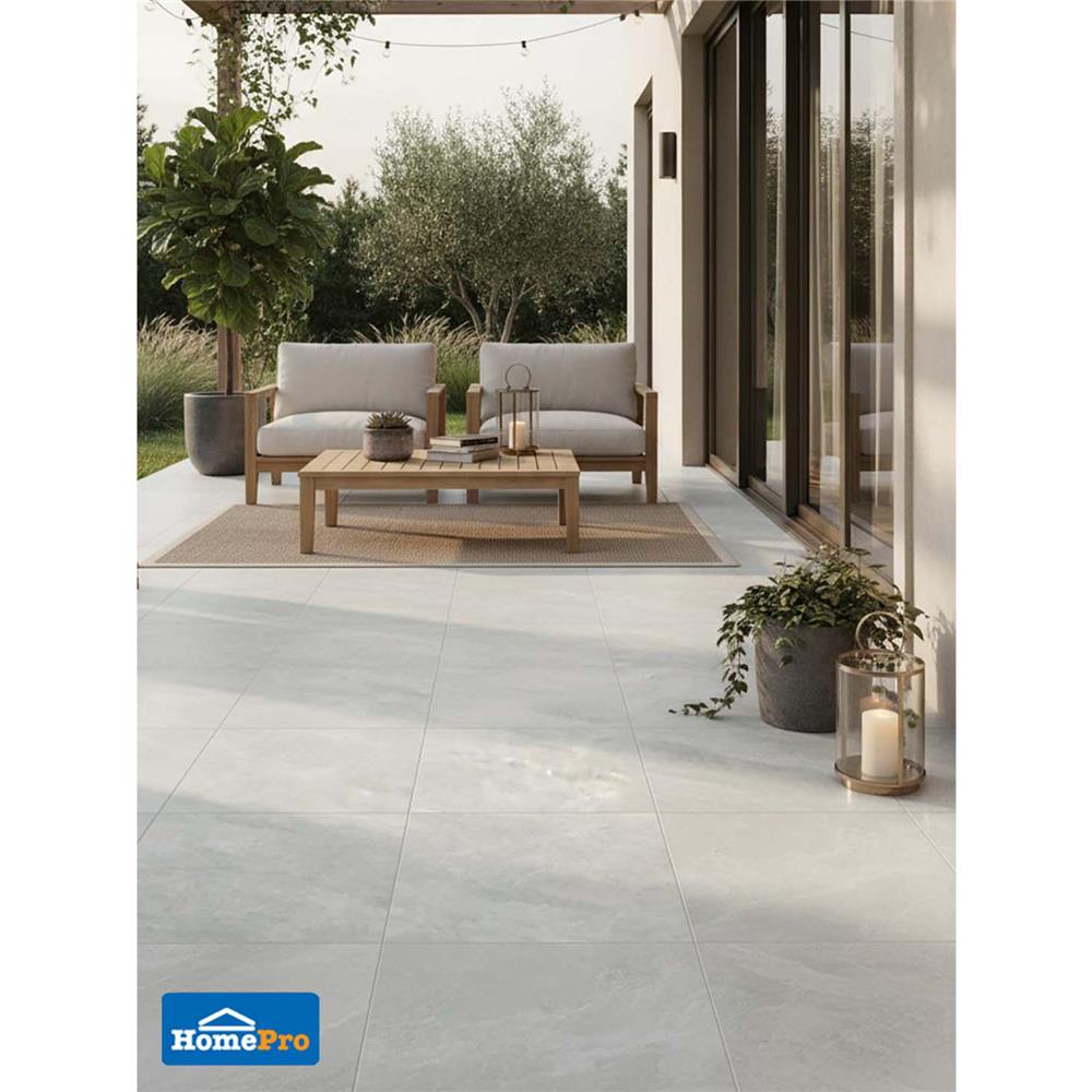 กระเบื้องพื้นพอร์ซเลน 60x60 ซม. TARA เบลเลน แมท เทาอ่อน A 1.44 ตร.ม.