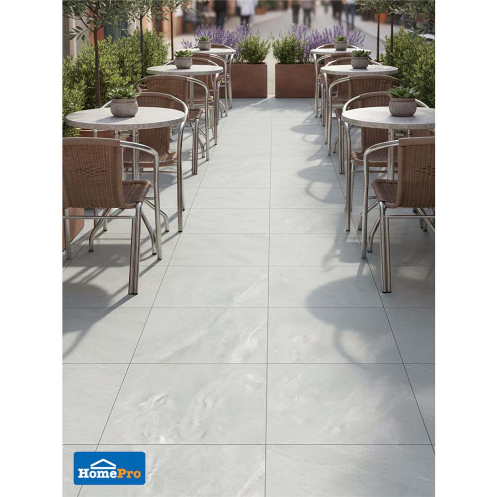 กระเบื้องพื้นพอร์ซเลน 60x60 ซม. TARA เบลเลน แมท เทาอ่อน A 1.44 ตร.ม.