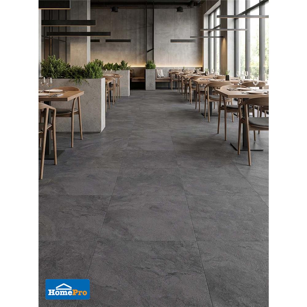 กระเบื้องพื้นพอร์ซเลน 60x60 ซม. COTTO ซานโตรินี เทาเข้ม R10 PM 1.44 ตร.ม.